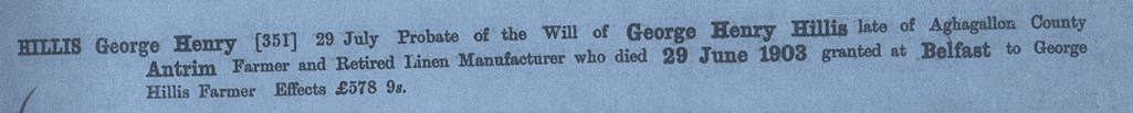 george henry hillis death