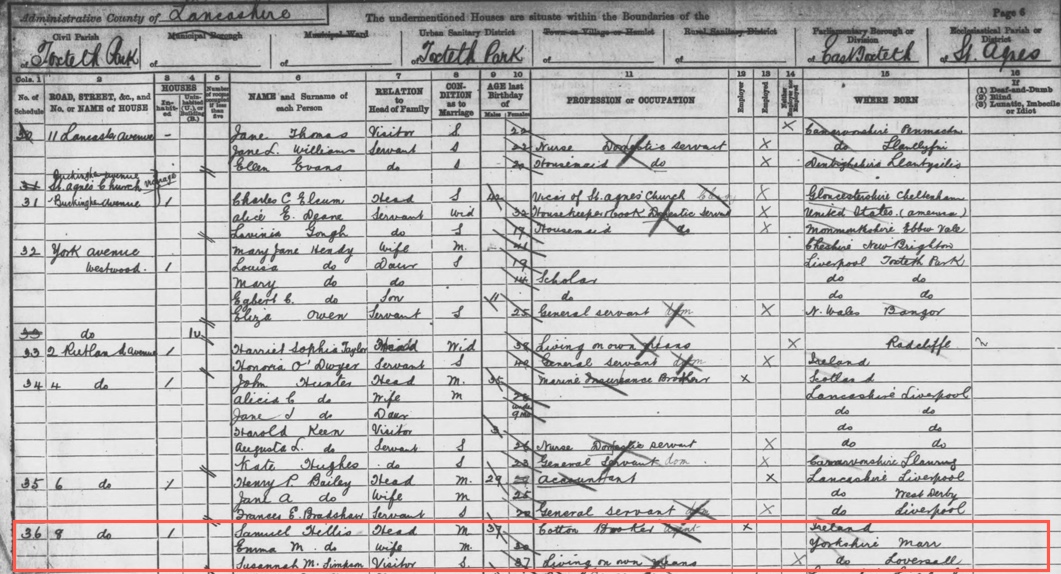 samuel 1891 census