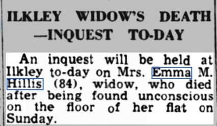 samuel emma hillis newspaper death 03011945